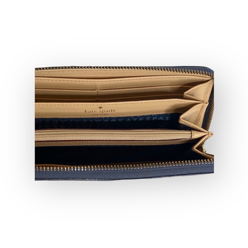 kate spade  Neda Grey Street Continental Zip Around Wallet  Card Slots  Slate - Picture 5 of 16